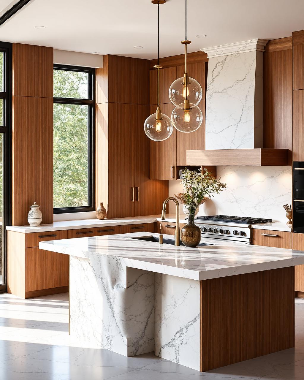 Marble & Walnut Kitchen, Rockcliffe